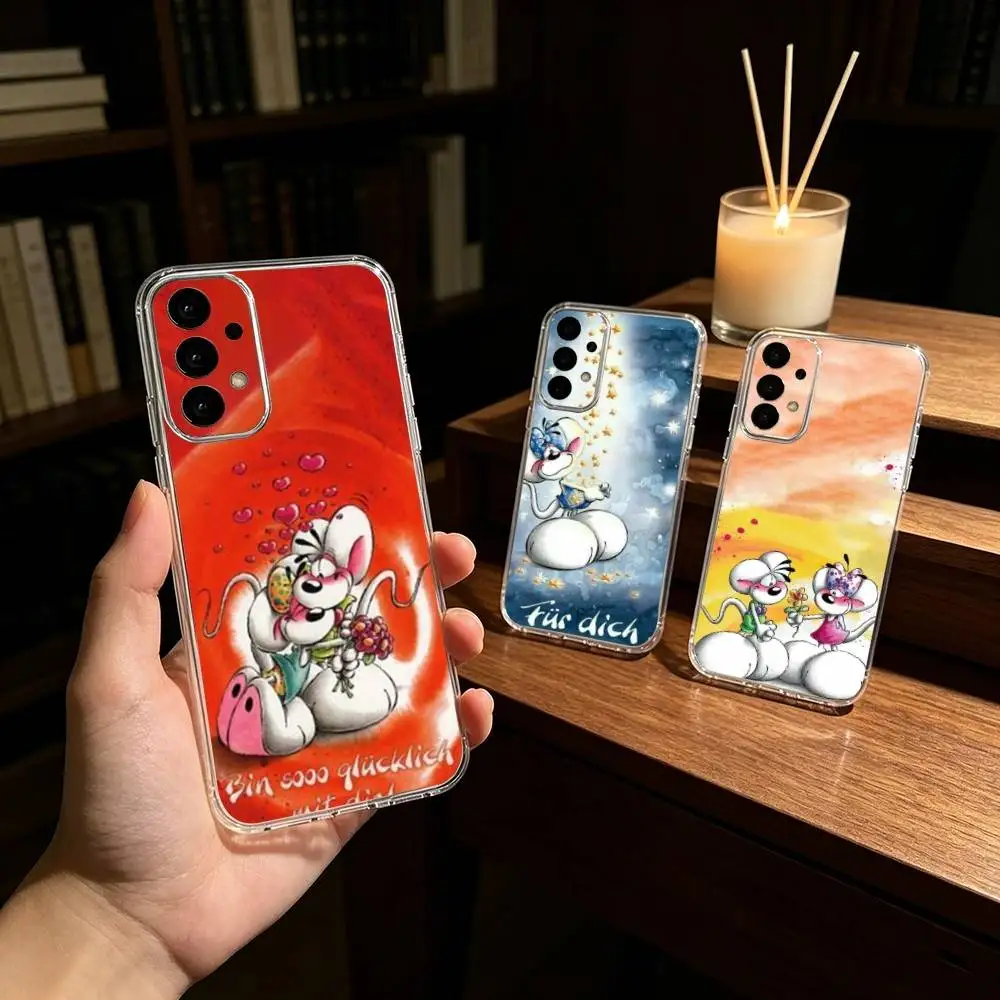 Cute and lively D-Diddl Phone Case For Samsung S25,24,21,22,23,30,Ultra,20,Plus,Fe,Lite,Note Transparent Cover
