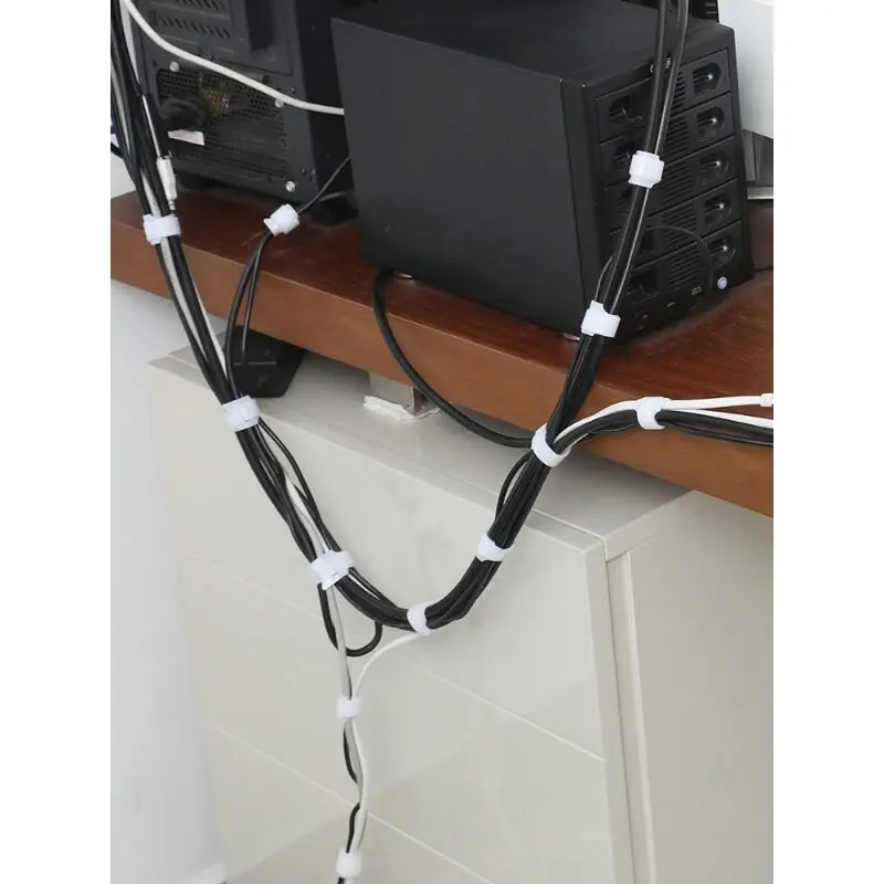 Multicolor Reusable Hook Loop Cable Ties Adjustable Releasable Wire Straps Cord Organizer Fastener for Computer Wire Management