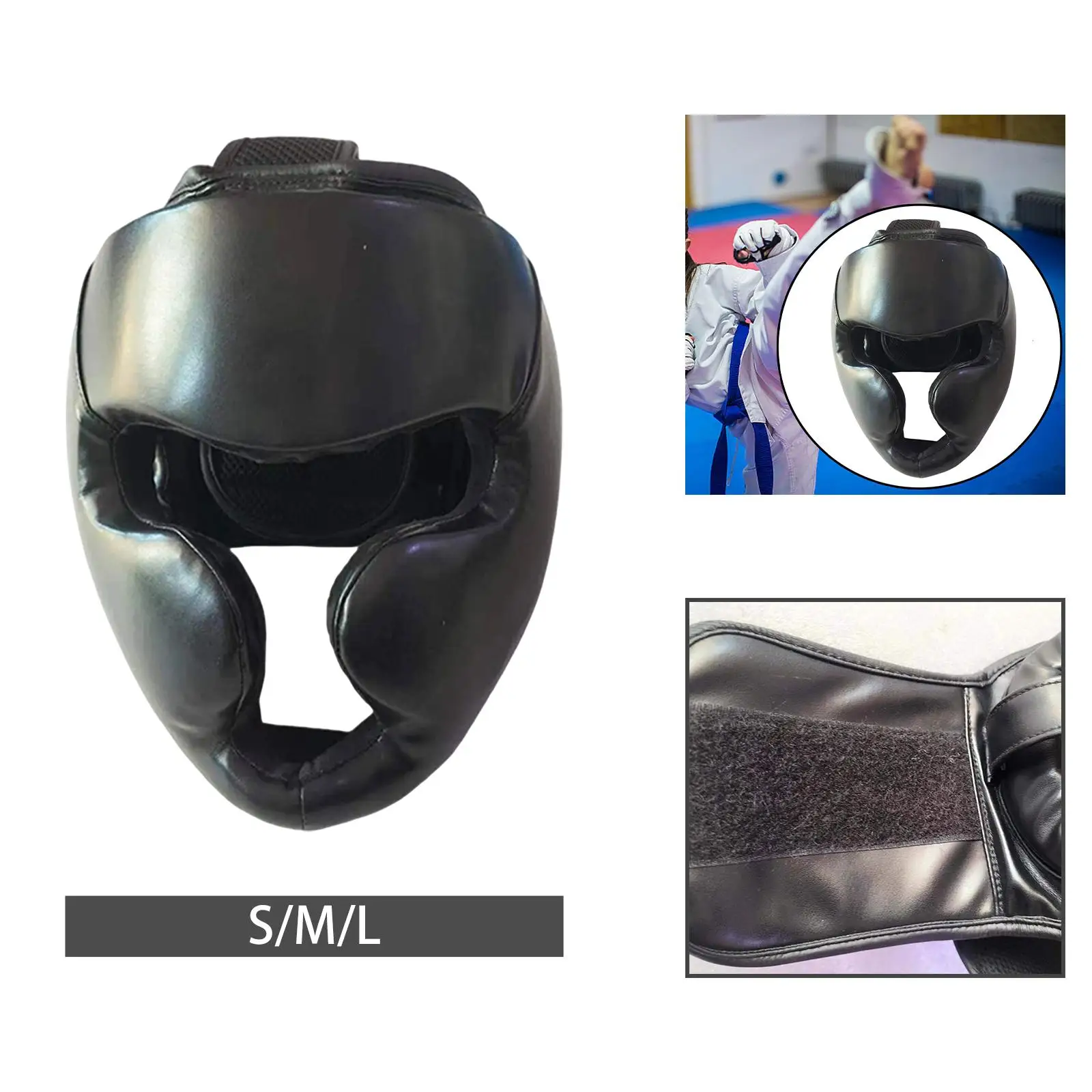 

Boxing Headgear Full Face Protection Adults Breathable Padded Cushioning Head