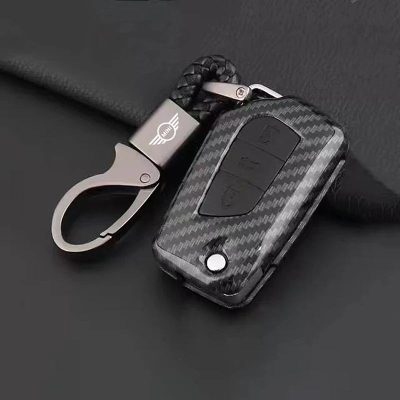 Woven Leather KeyChain Car Zinc Alloy Key Ring Auto Accessories For Mini Cooper One JCW F54 F55 F56 F57 F60 R50 R52 R53 R55 R56