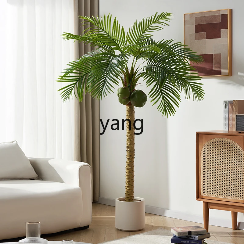 CX Simulation Green Plant Large Potted Plant Coconut Tree Indoor Landscaping Decoration Areca Palm Sunflower Palm Ornaments