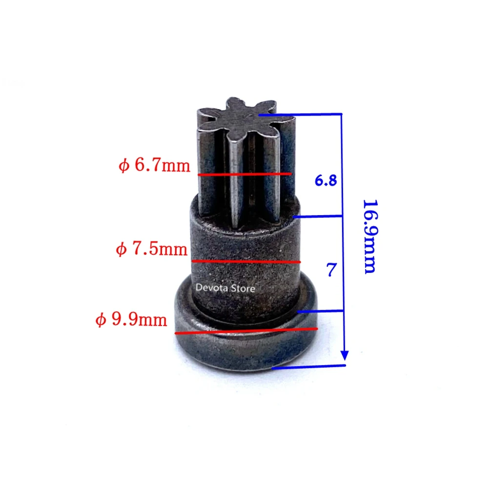 Impact Driver Car Washer 550 DC Motor 7 Teeth Gear Repair 12V 16.8V 18V 21V Drill Tool Accessories