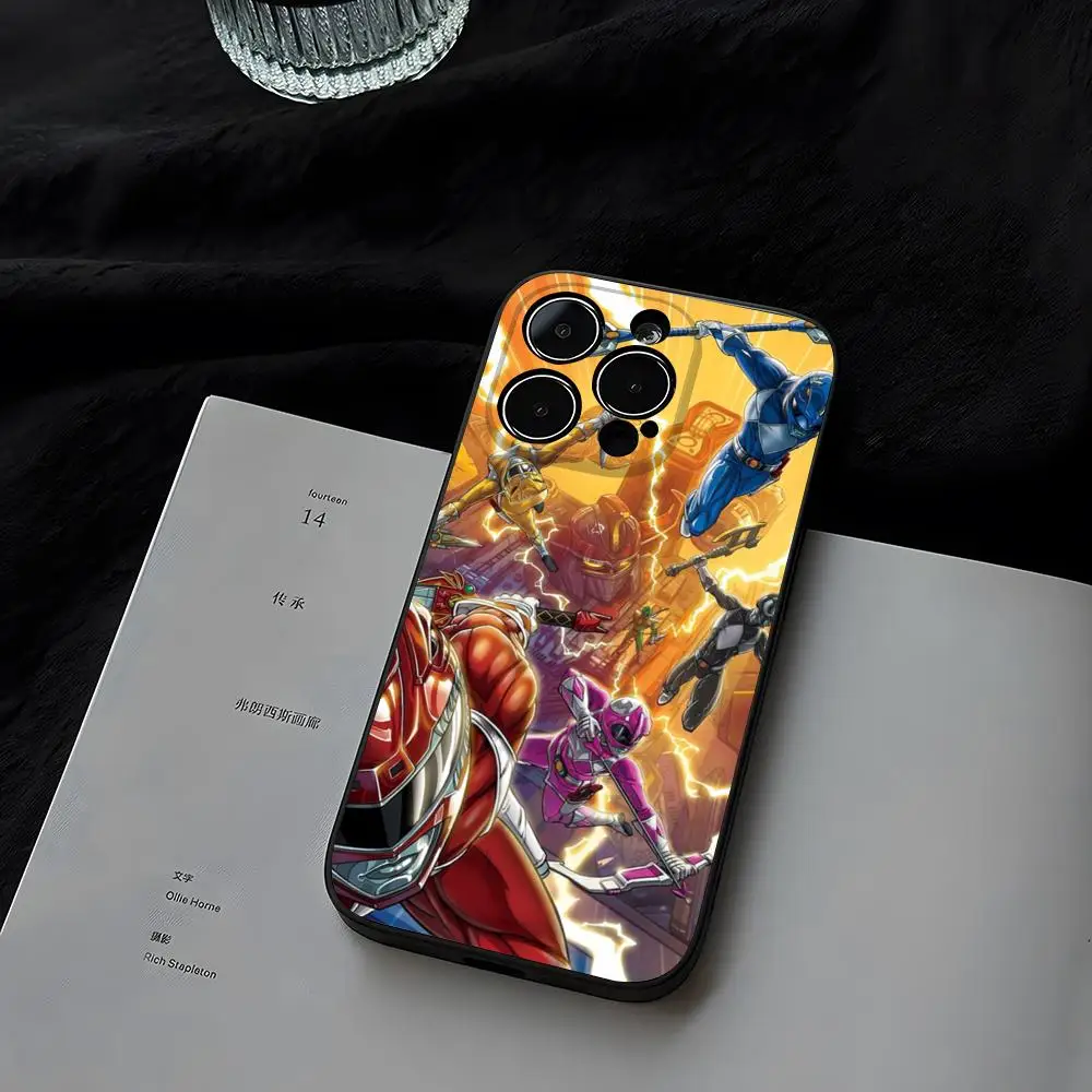 Cartoon P-PowerS R-Rangers Phone Case Funda for iphone 14 13 15 11 16ProMax 12 Pro Max Mini Xr Xs X 7 8 Plus Covers