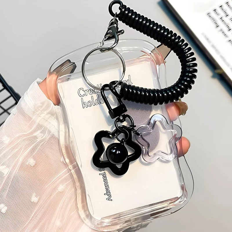 1Pc Transparent Photocard Holder Kpop Idol Card Holder INS Keychain Student Card Photo Protector Binder Backbag Pendant Decor