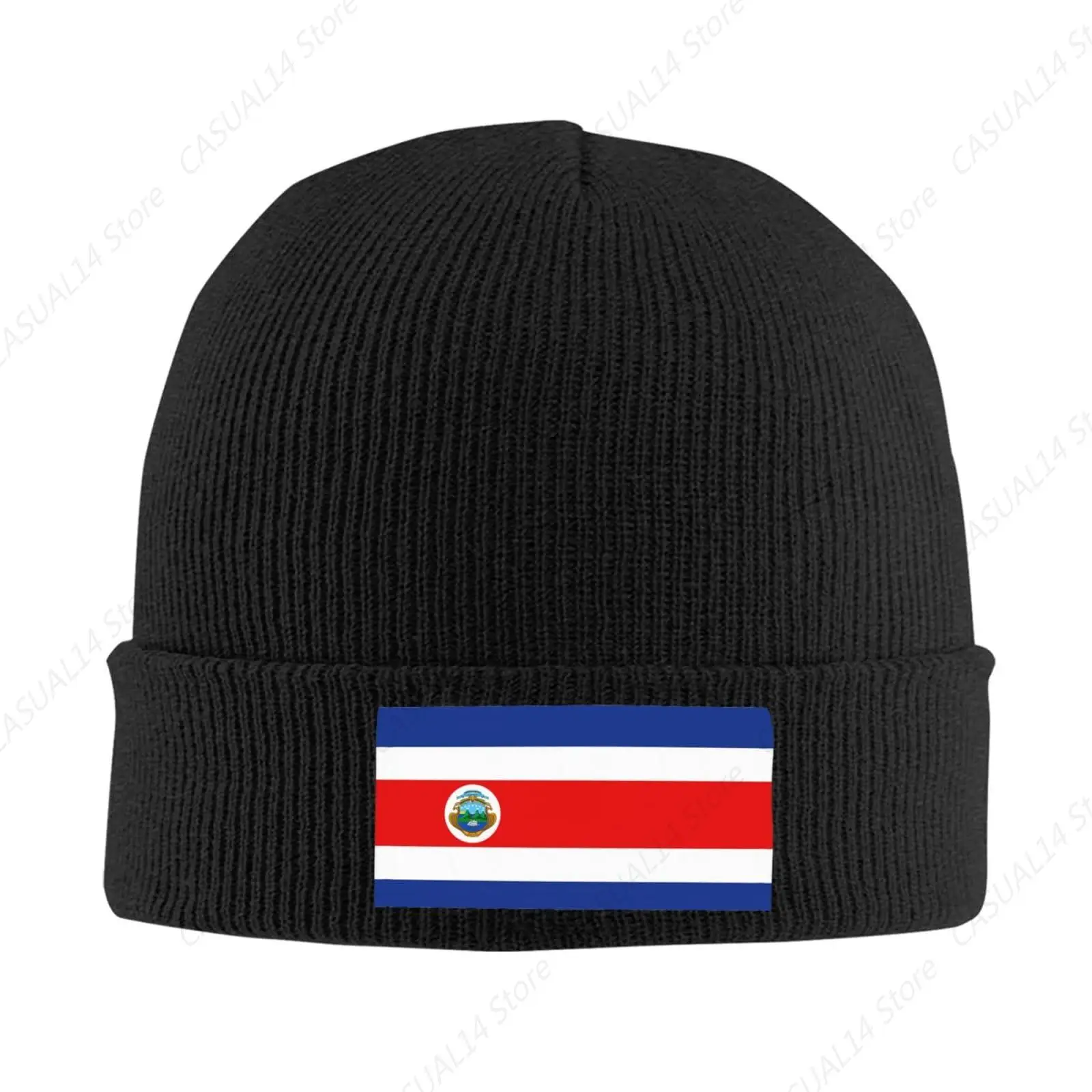 Costa Rica Flag Knit Beanie Hats For Men And Women Unisex Winter Hat Beanies Skull Cap Strong Sweat Absorption