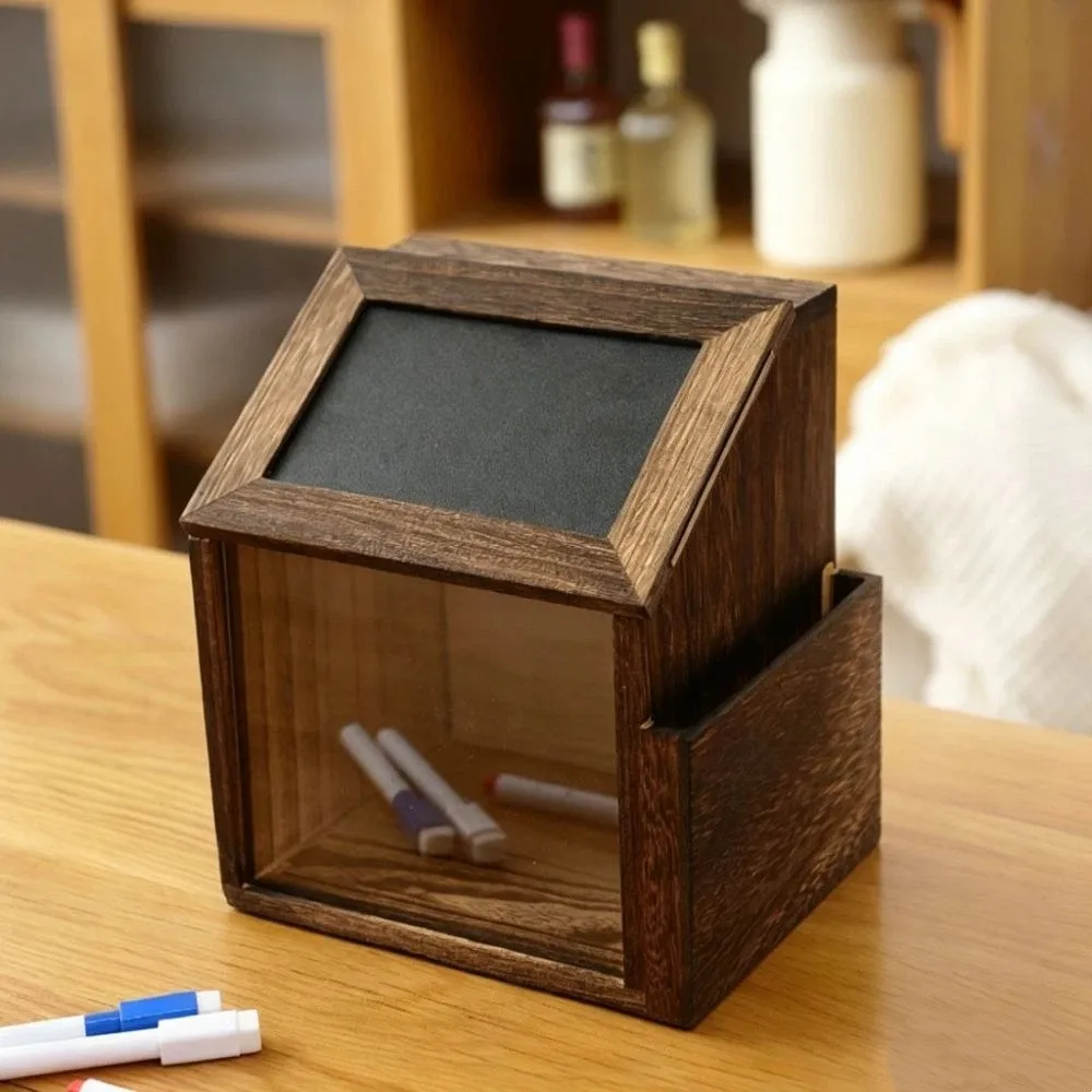 Retros Wooden Letter Box Large Storage Retro Suggestion Box Lockable Decorative Donation Box Schools