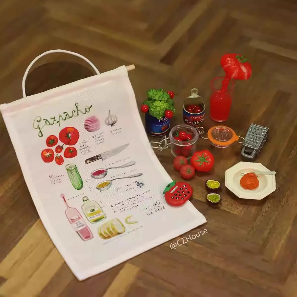 1:6 Puppenhaus Modell Möbel Zubehör Hand gezeichnet Stil Lebensmittel Tapisserie bjd ob11 gsc blyth Soldat lol Miniaturen Dekoration