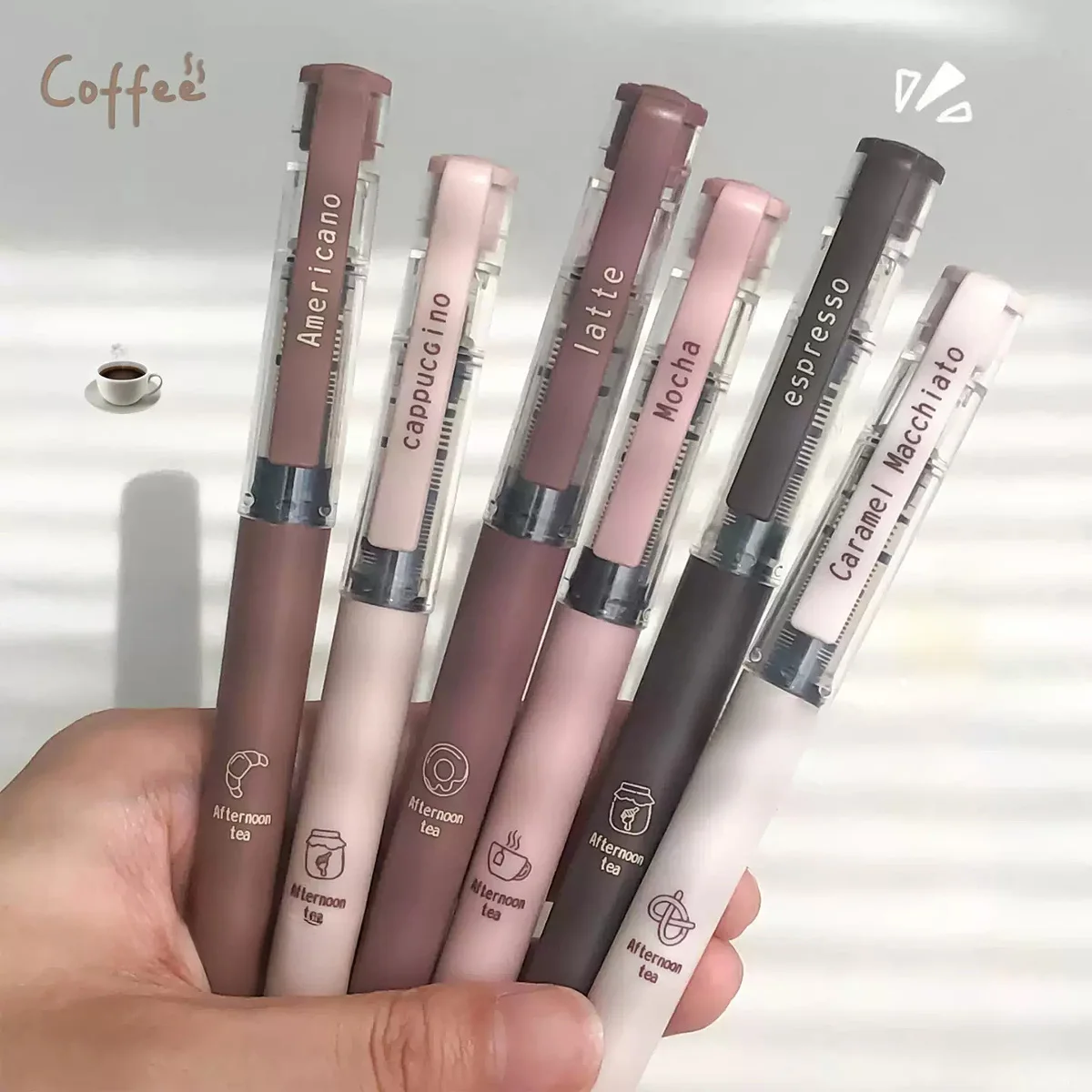 3/6pcs Large-Capacity Gel Pen Set, 0.5mm Quick-Drying Black Ink Pen Fine Point Pen, Liquid Roller Ball Pen,Student Writing Diary