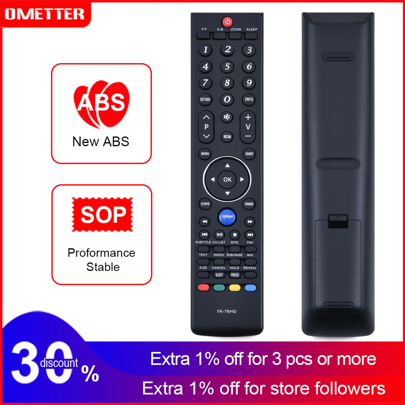 

Remote Control For SKYWORTH YK-76HG YK-76HE YK-76HF YK-76HM Smart LED LCD HDTV