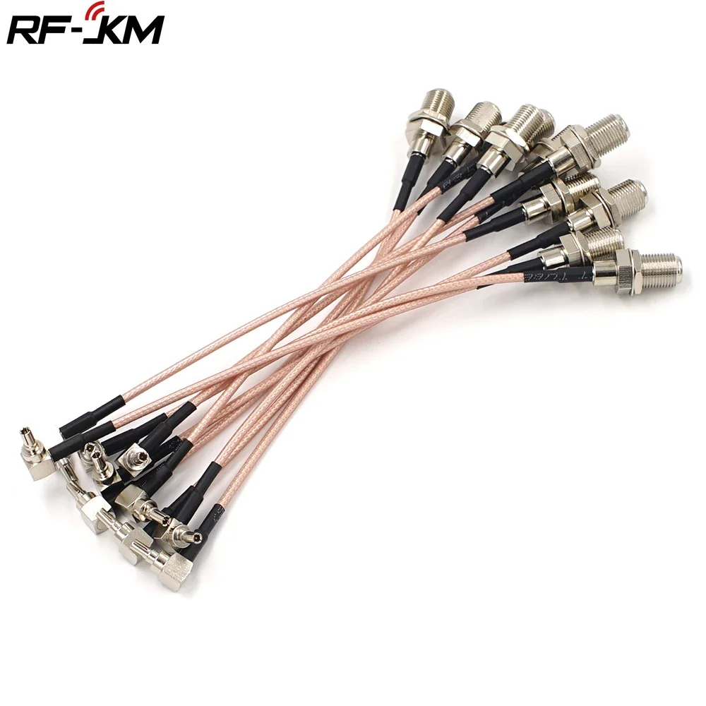 

50pcs/lot CRC9 Male to F Female Nut Bulkhead RG316 RF Pigtail Jumper Cable For Modem 15cm