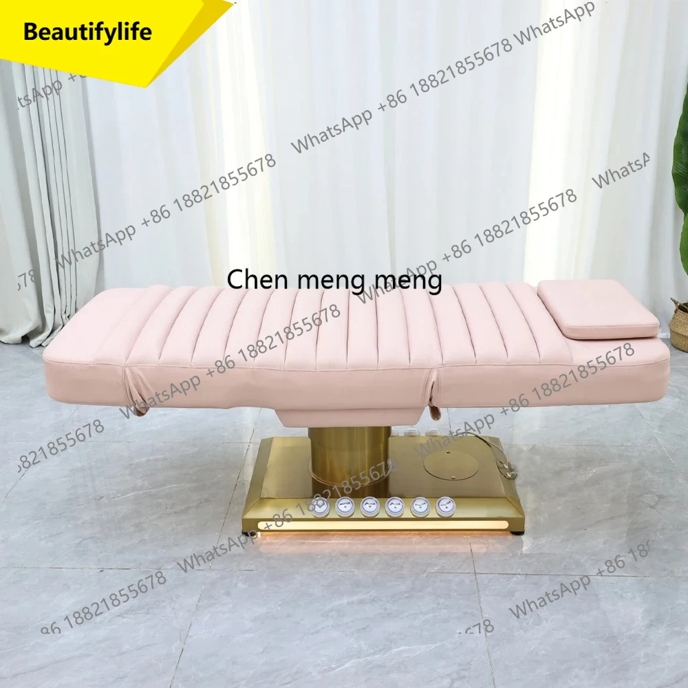 

M46 Pink Aesthetic Chair Cosmetic Spa Bed Electric Facial Chair Synthetic Leather Beauty Salon Lash Massage Bed