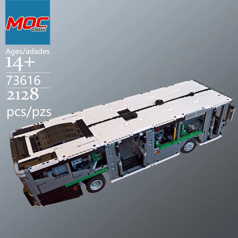 Specially Customized MOC City Bus Technic Model - Trendy Educational Toys - Top Choice Gift for Casual Building Games