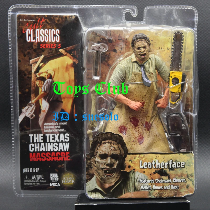 

NECA Culture Classics Horror Hall of Fame Texas Chainsaw Serial Killer Yellow Apron Leather Face Gift Items for Friend Party