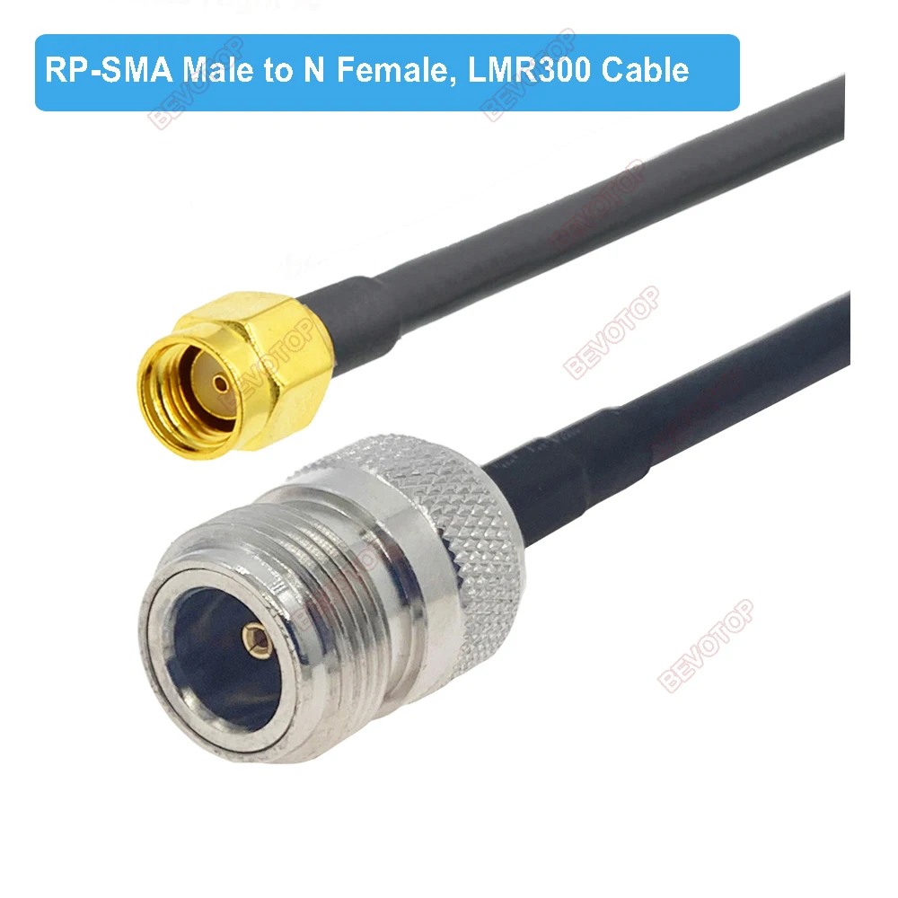 1PCS SMA Male to N Male Connector LMR300 50-5 Coaxial Cable RF Adapter Cable 50 Ohm Low Loss 1m 5m 10m 20m 30m BEVOTOP