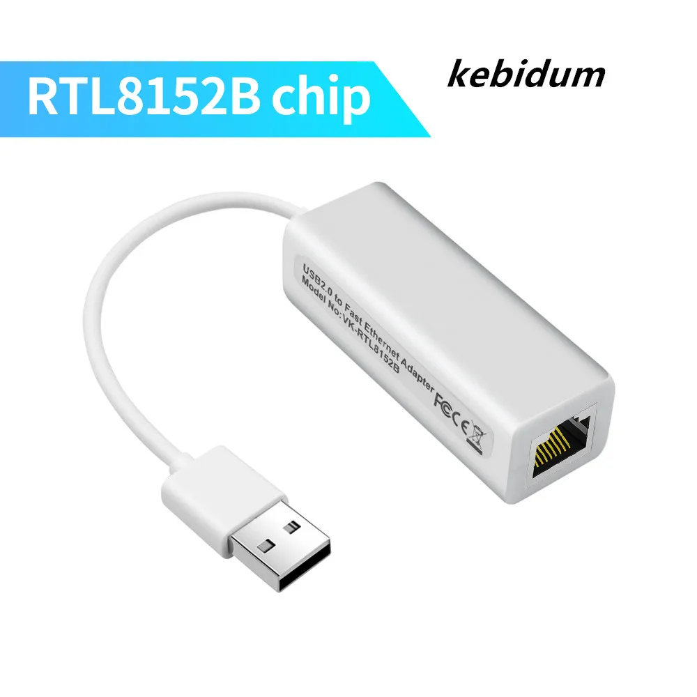 

KBT Chip SR9900/RTL8152B Plastic Case 10Mbps Adapter USB 2.0 to RJ45 Wired Network Card for windows7 PC Laptop LAN adapter