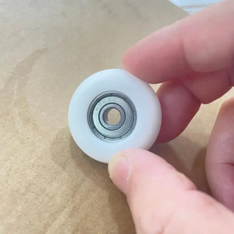 6Pcs 626ZZ Bearing Wrapped Plastic Pulley Pom Polyoxymethylene Plastic Nylon Pulley Guide Roller Pulley Silent R626