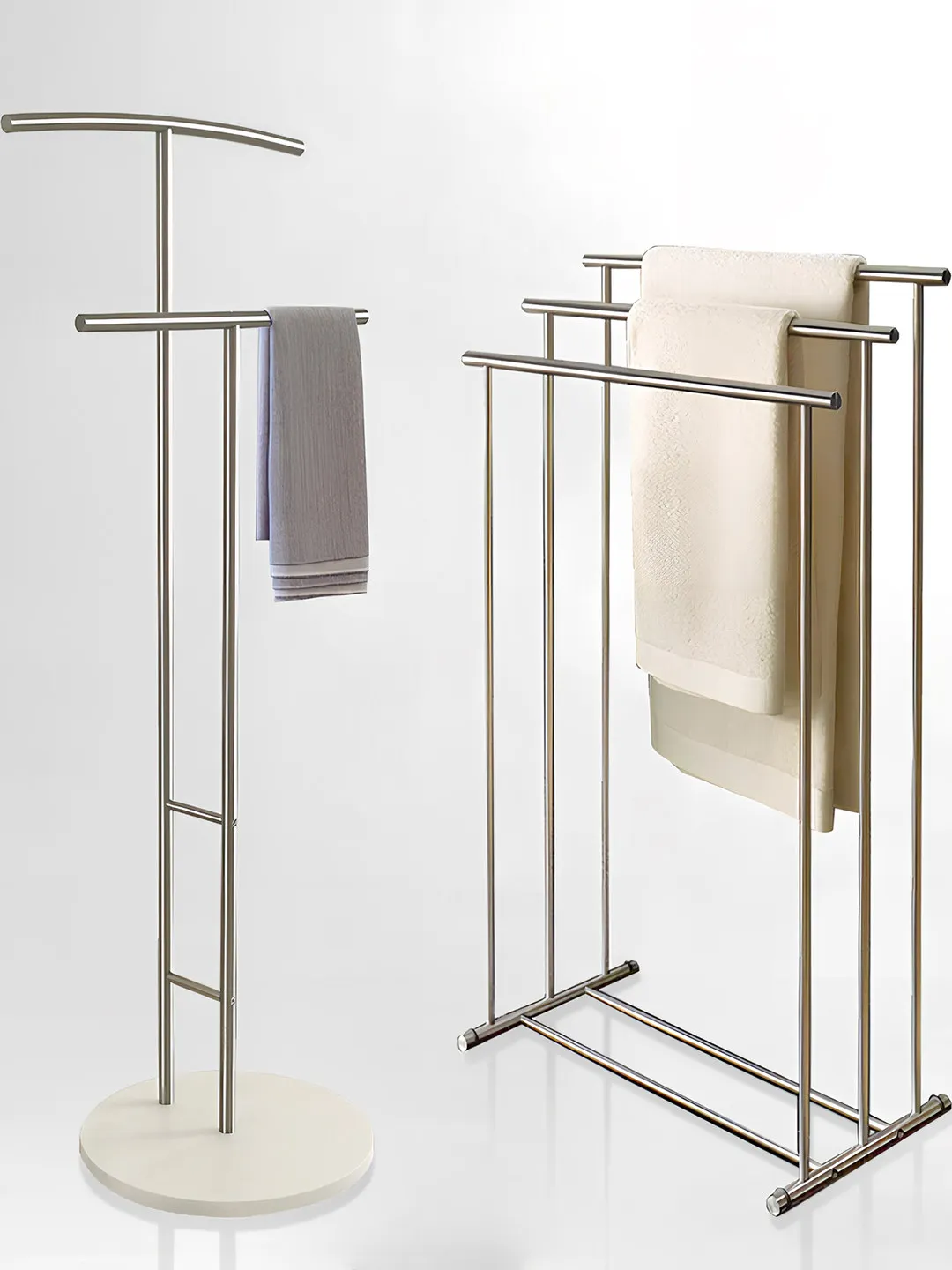 Bathroom cool towel bar Floor towel rack No punching cold towel rack