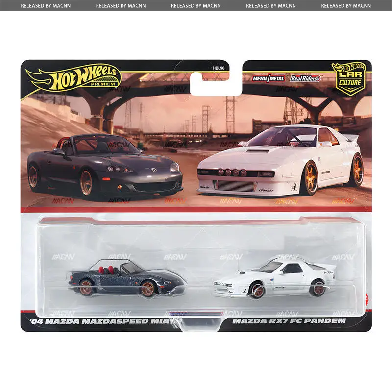 

Hot Wheels Cars 04 Mazda Mazdaspeed Miata и Mazda RX7 FC Pandem 1/64 Металлическая литая под давлением модель Коллекция игрушечных транспортных средств HBL96-HRR75