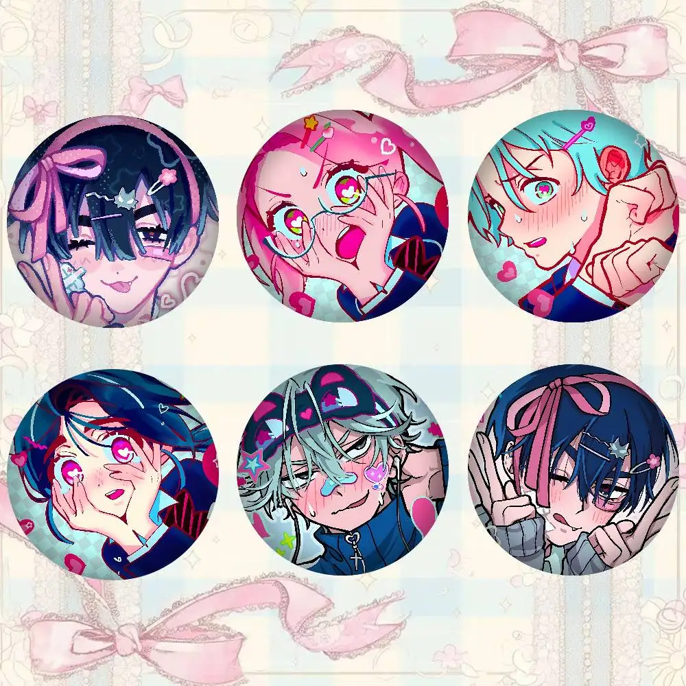 Anime-A-alien Stage Cute Anime Figure Icon Badge Handmade Tinplate Brooch For Backpack Clothes Chest Ornament Gifts
