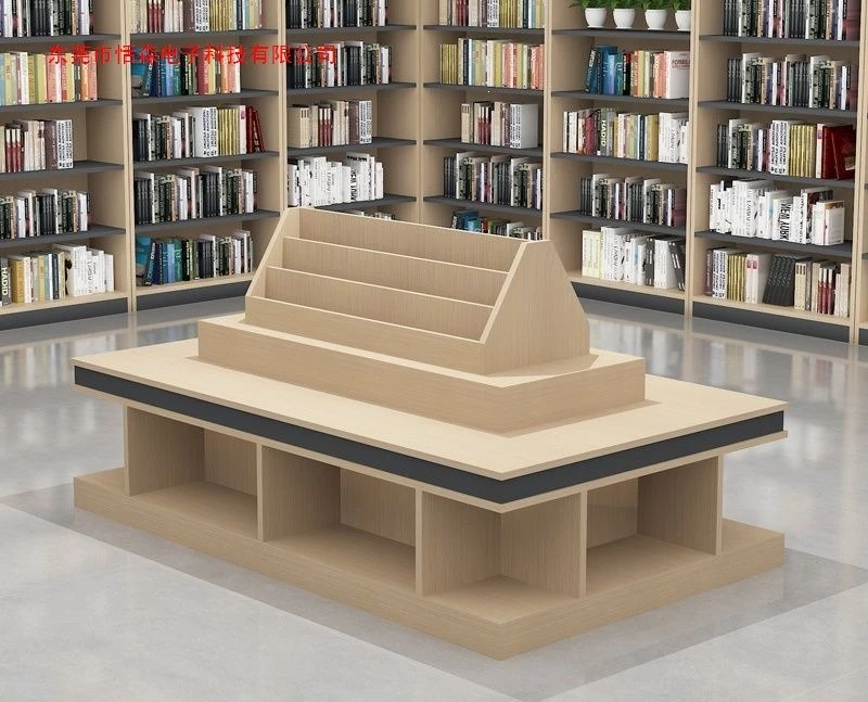 Bookstore Nakajima Wooden Stack Head Display Table Shelf Stationery Library Display Cabinet Promotion Water Table Shelf
