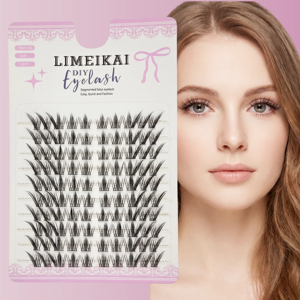100 Pcs Natural Anime False Eyelashes, 0.07 Thickness, 11-13mm Mixed, Fluffy 3D Volume, Reusable Makeup Tool for All Occasions