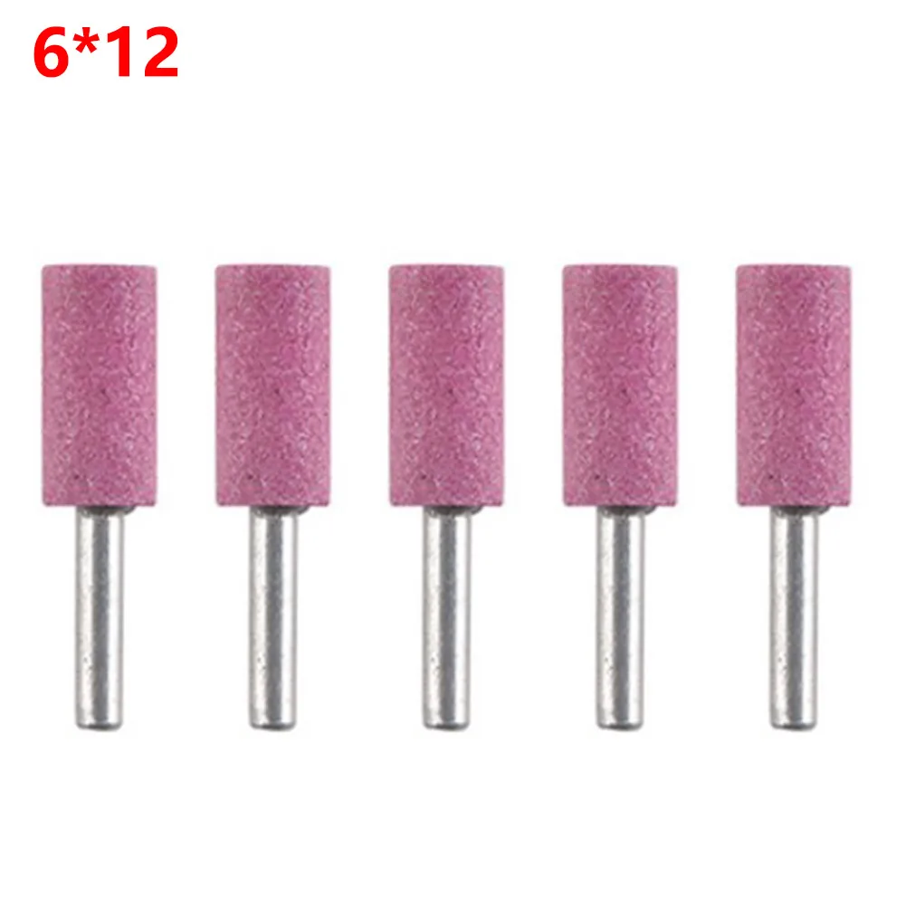 5pcs 6mm Shank Abrasive Mounted Stone Cylinders for Rotary Tools Suitable for Mold Polishing and Material Renovation