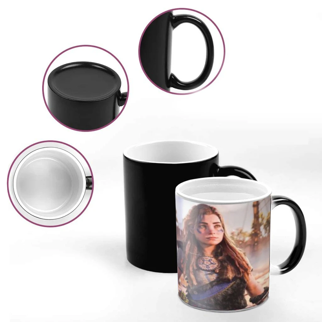 Horizon Zero Dawn Coffee Mugs And Mug Creative Color Change Tea Cup Ceramic Milk Cups Novelty Gifts