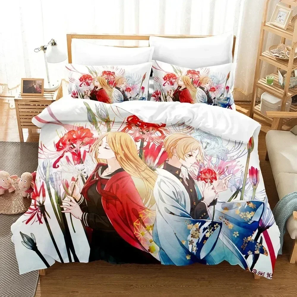 Natsume's Book of Friends 3D Printing Comforter Bedding Set,Duvet Cover Quilt Cover Pillowcase,King Queen Size Bedding Set Kid