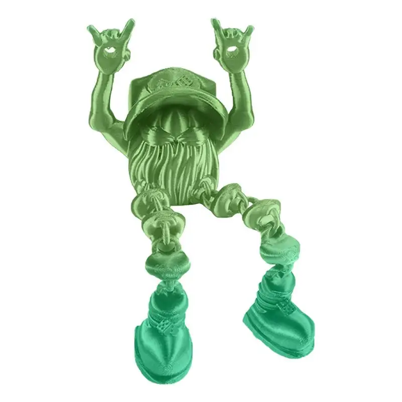 3D Printed Toys Hip-Hop Gnome Fidget Toy Home Decoration Figure Toys Movable Joint Model Ornaments For Kids Adults