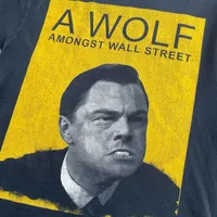 American Vintage Direct Injection Blockbuster T-Shirt 2013 Comedy Film The Wolf of Wall Street Little Plum Leonardo Poster