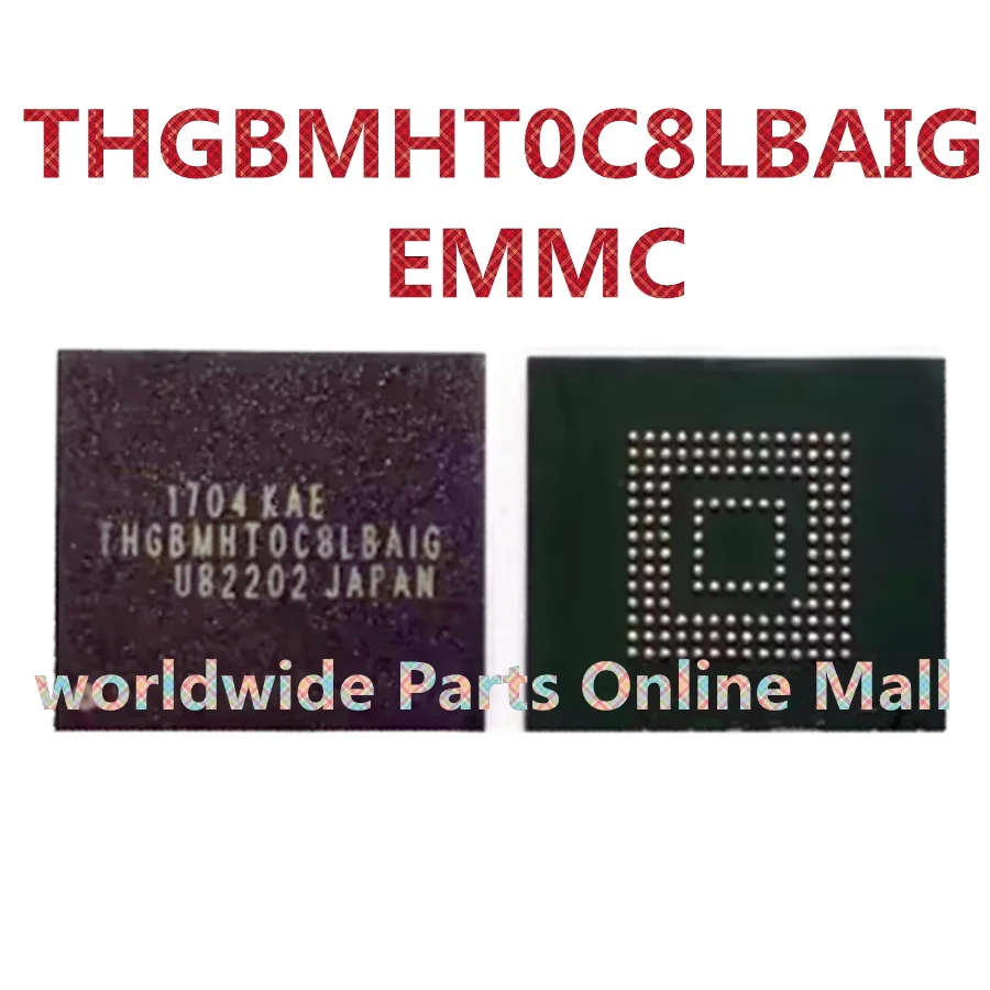 1pcs-5pcs THGBMHT0C8LBAIG eMMC BGA153 NAND Flash IC 128GB Memory Store Chip 5.1 Version Soldered Ball