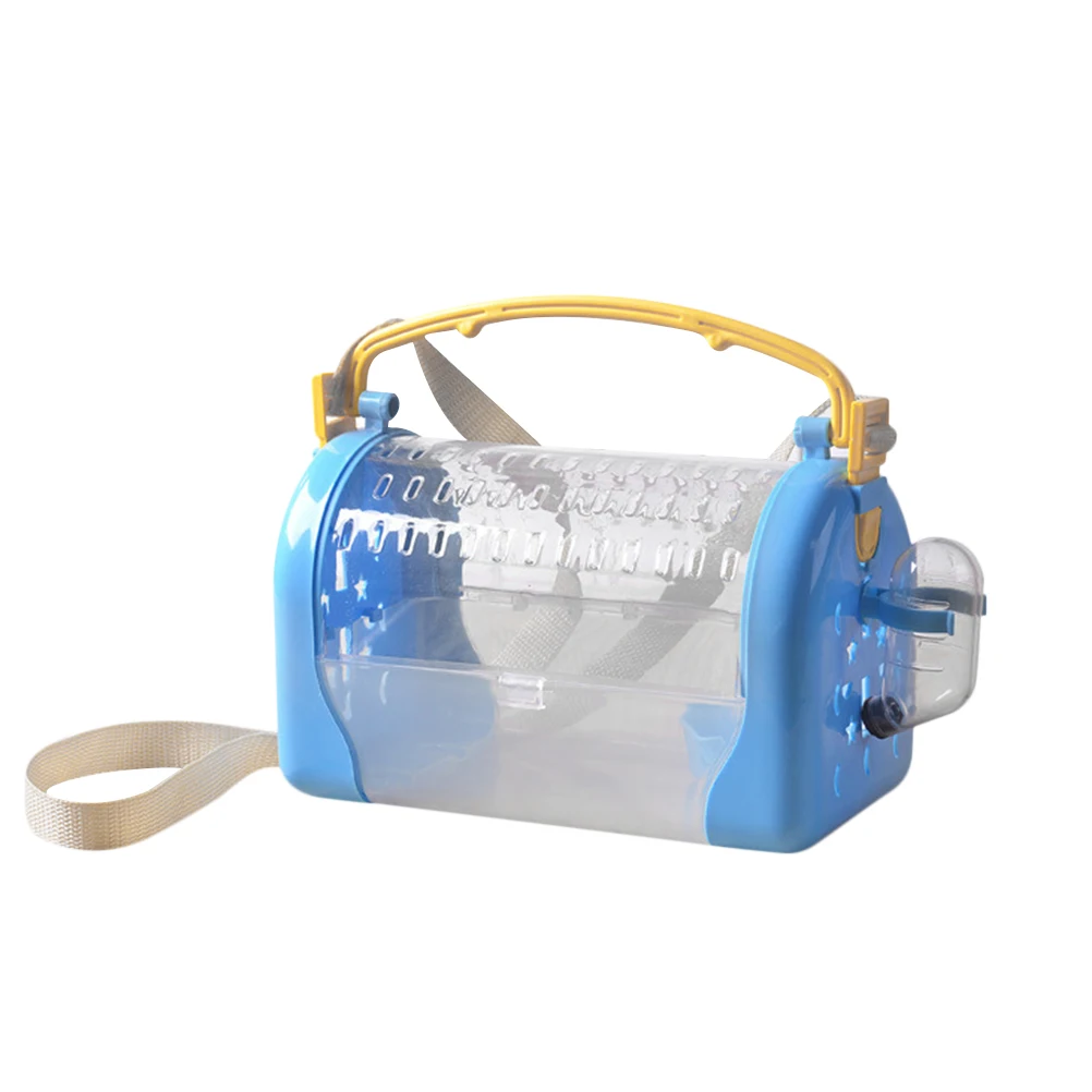

Portable Pet Carrier Box for Hamster Gerbil Rat Ferret Small Animals Breathable Outdoor Bag Transparent Visual Window Pet