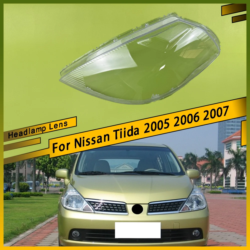 

For Nissan Tiida 2005 2006 2007 Front Headlights Shell Transparent Cover Headlamps shade Lampshade Lamp Shell Lens Masks