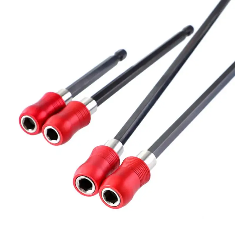Batang penghubung magnetik 6.35mm batang ekstensi pengunci otomatis batang adaptor driver bor listrik batang ekstensi lengan kepala batch
