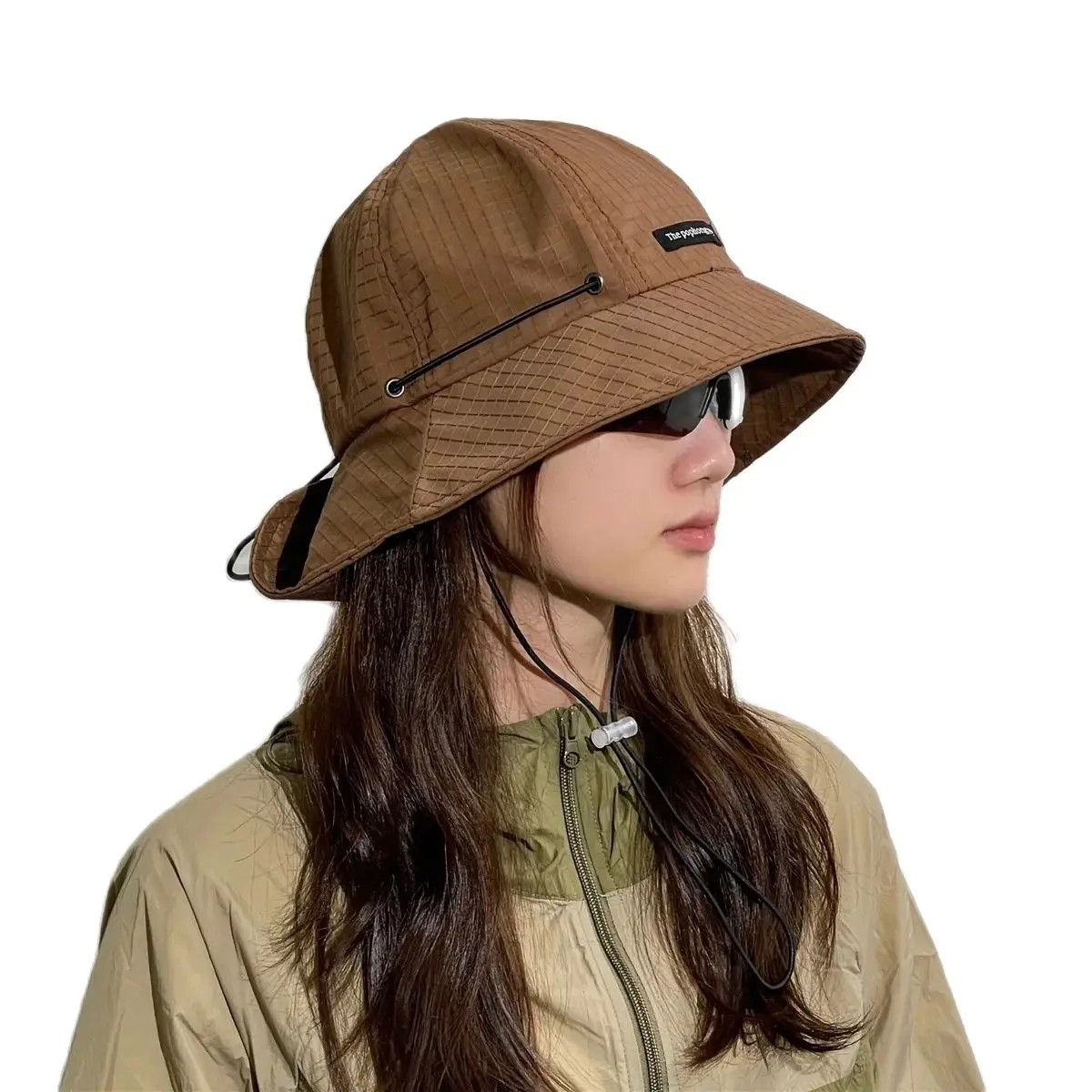 

Parent-Child Models Sun Hat Outdoor Sun Hiking Camping Hat Shawl Shawl Thin Breathable Quick-Drying Fisherman'S Hat