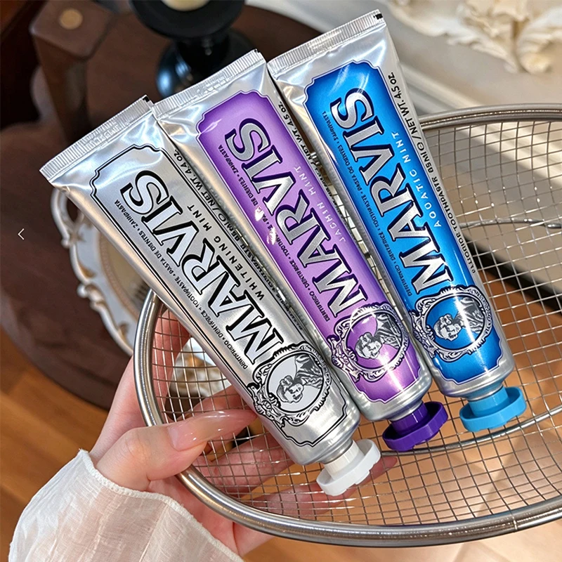 Hot Sales Marvis Lasting Fresh Breath Lingering Fragrance Mint Toothpaste Tooth  Italy Original Whitening Remove Smoke Stains