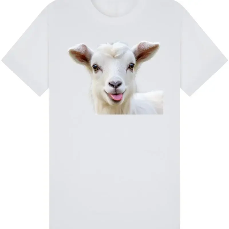 Cute Baby Goat T Shirt Sticking Tongue Out Cheeky Top