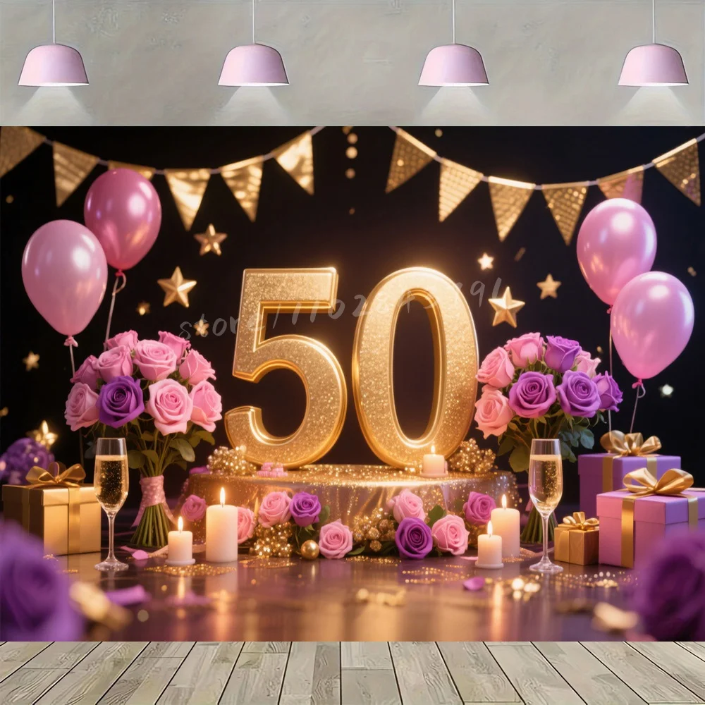 16 18 20 30 35 50 60 80th حفلة عيد ميلاد خلفية الفينيل خلفية بالون هدية شمعة ديكور التصوير الدعامة راية كابينة تصوير