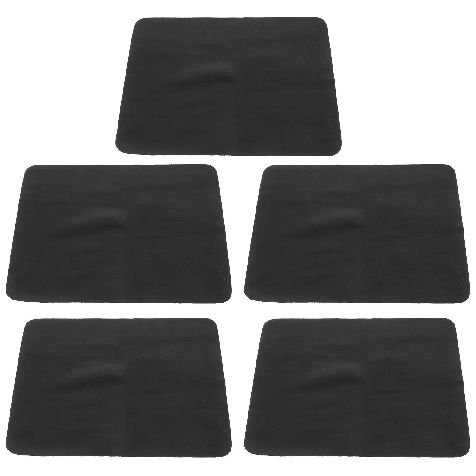 

5 Pcs Black Microfiber Cleaning Cloth for Glasses Camera Phone Screen 14 5x17 5 Non Scratch Portable Eyeglass Cloth Lens Wipes