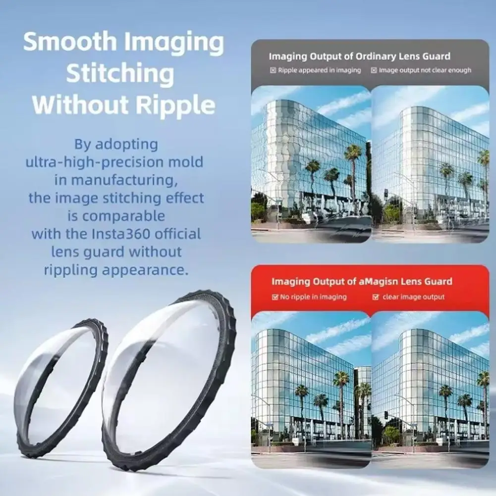 غطاء حماية للعدسة لـ Insta360 X4 يحمي العدسة من الخدوش ملحقات الكاميرا الرياضية المقاومة للخدش S2Q8