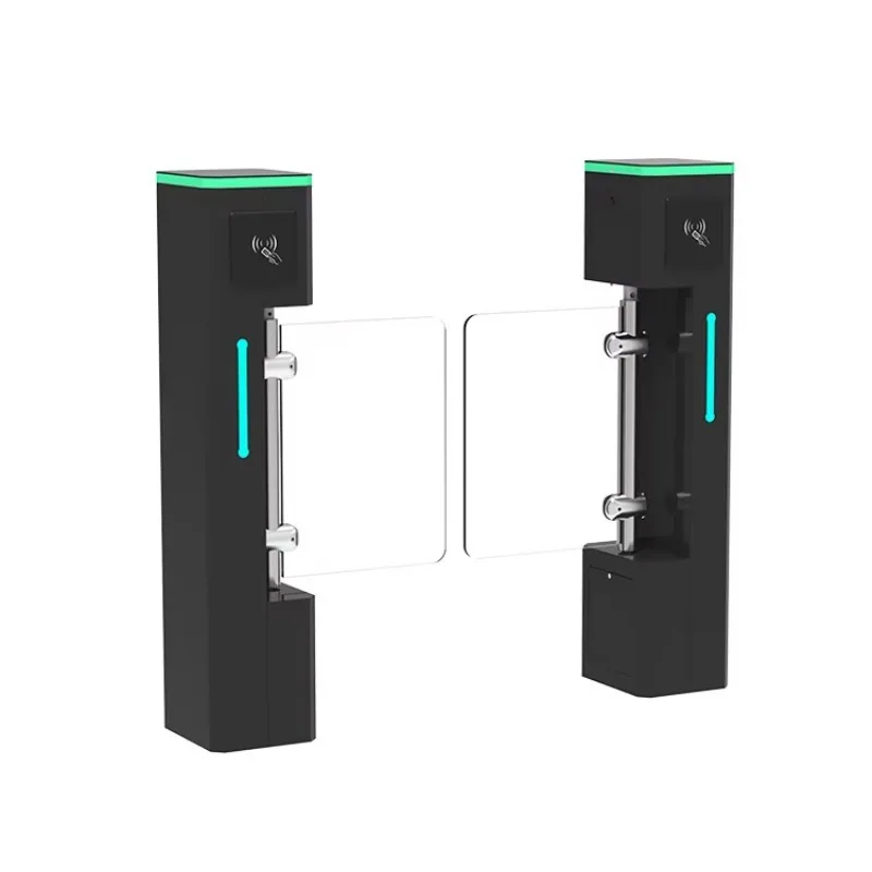 HCW Automatic Swing Barrier Turnstile with High Security Access Control for Pedestrian Entrance