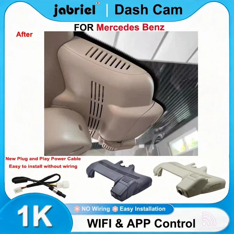 Jabriel for Mercedes Benz S Class w220 w221 S320 S350 S400 S450 S500 S600 2015 2016 2017 2018 2019 2020 Dash Cam 1080P Car DVR