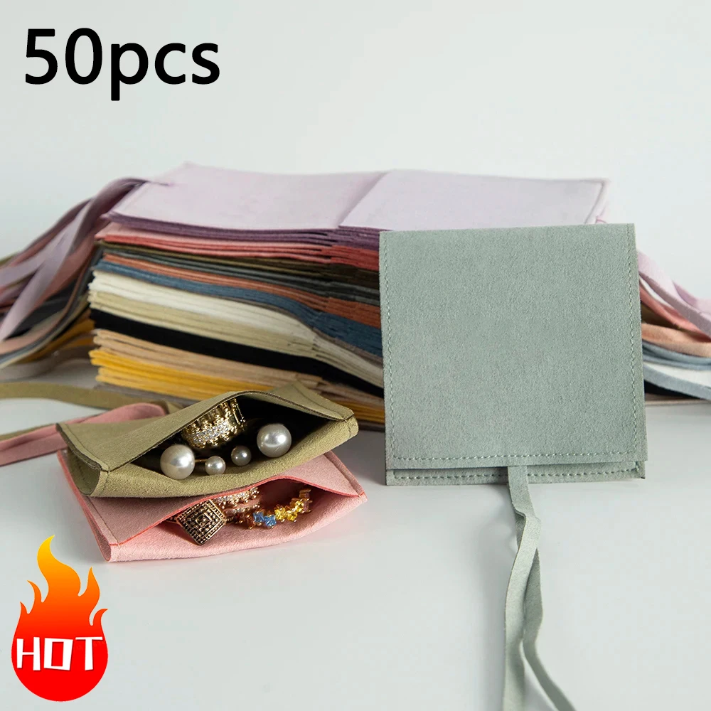 

1/10/50 шт., сумка для ювелирных изделий из микрофибры, бархатная упаковочная сумка, свадебный подарок, серьги, ожерелье, органайзер, ювелирные изделия для малого бизнеса