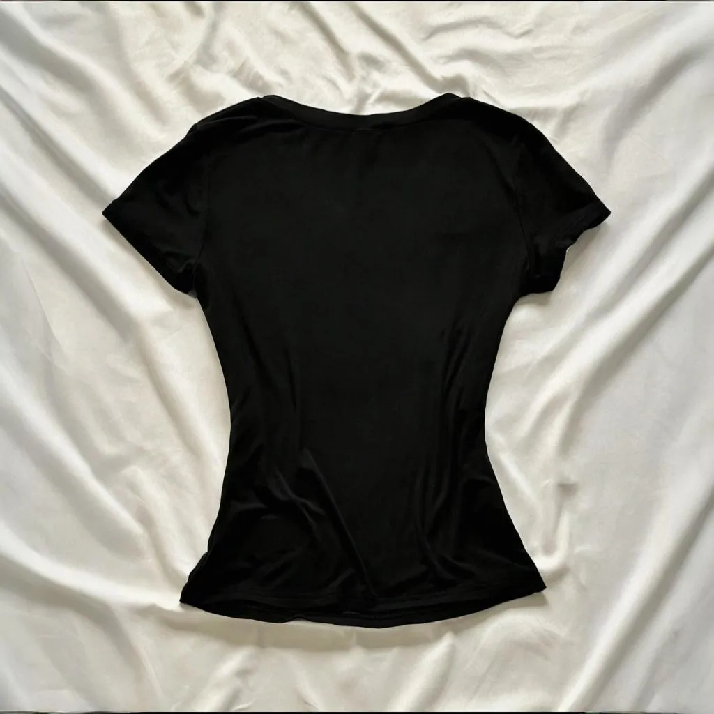 Style de sous-culture européenne et américaine 2025 nouvelle croix de Pâques impression punk slim fit T-shirt haut Harajuku des années 90 Kpop gothique punk Y2K