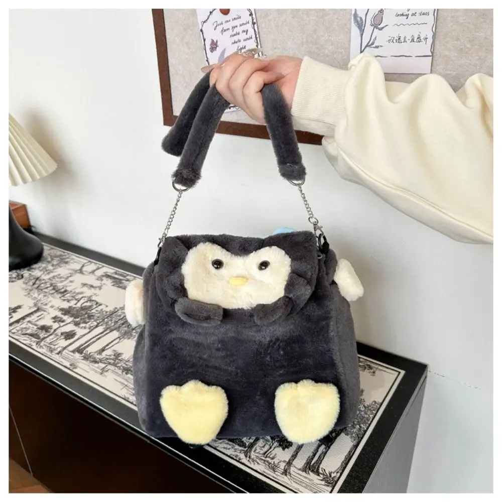 3D penguin shape Shoulders Backpack Large Capacity Multifunction Female Messenger Bag Adjustable Strap Trendy