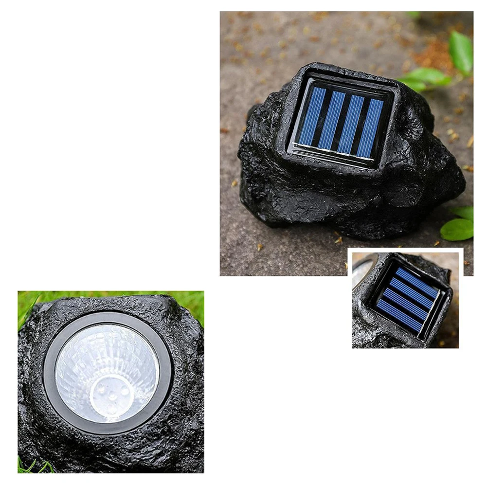 YOUZI ABS LED Solar Lamp Light Sensitive Solar Garden Lights Landscape Decoration IP65 Waterproof Simulation Stone Lawn Lamps