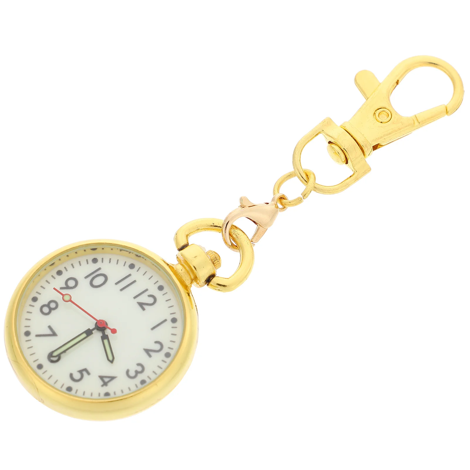 Night Glow Nurse Hanging Pocket Watch Large Dial Clip on Buckle Chest Keychain Watch Nurse Pocket Watch,