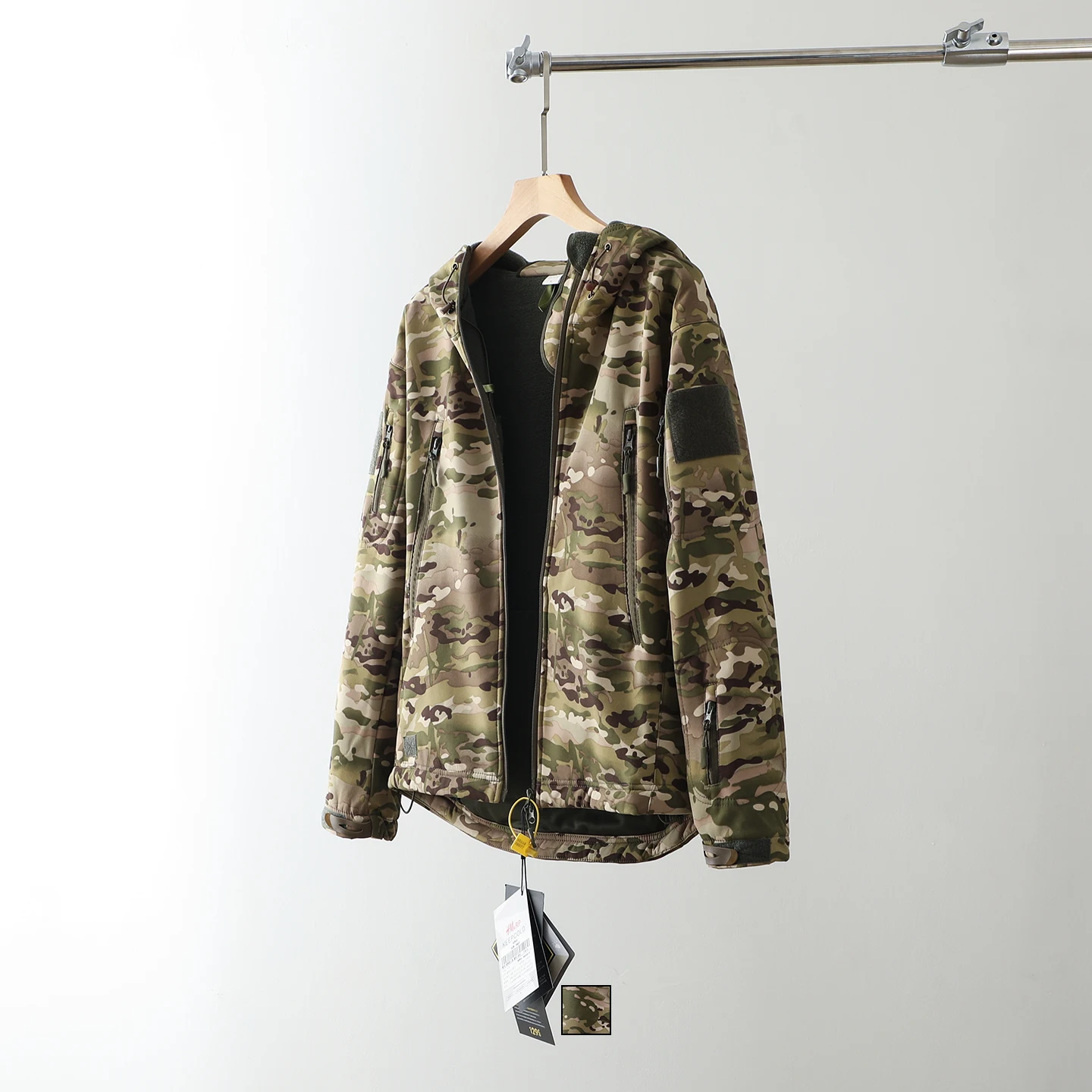 

Outdoor Men's Soft-shell Cycling Sports Fishing Mountaineering Waterproof Wear-resistant Multi-functional Tactical Fleece Jacket