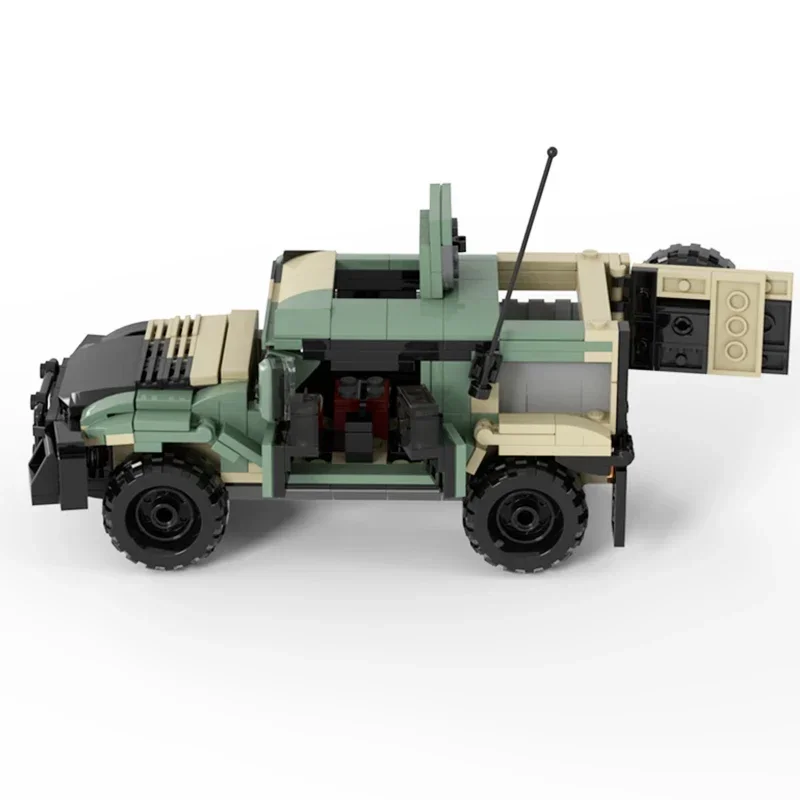 Moc cegły budowlane Model wojskowy Hawkei Land Explorer pojazd technologia klocki modułowe prezenty zabawki świąteczne zestawy DIY montaż