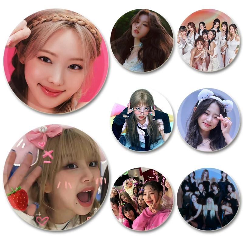 Twice Girl Group Badge Music Singer Beautiful Brooches Handmade Exquisite Tinplate Enamel Pins for Backpack Clothes Jewelry Bag